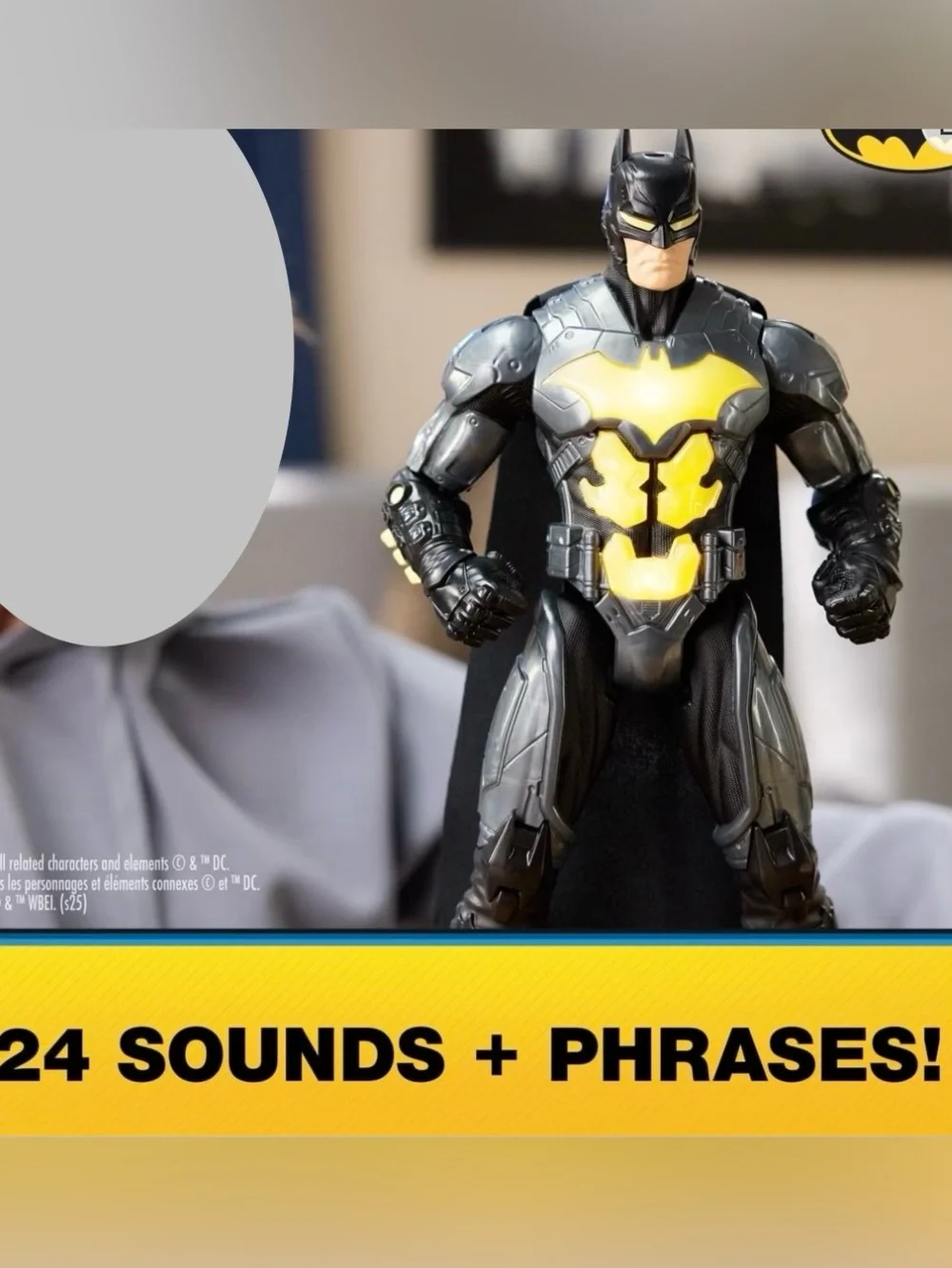 Spin Master DC Batman Night Flare Action Figure 12 in Light Up Sounds Age 4+